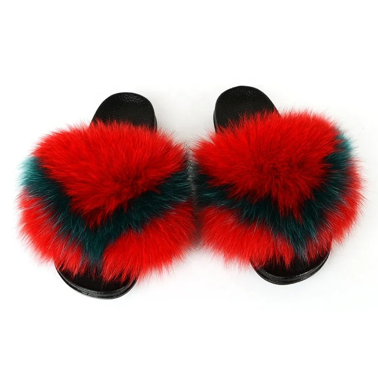 

Best selling women spring black furry fur slippers sandals slides and purse handbag sets, Pink,yellow,white,black,green,or custom