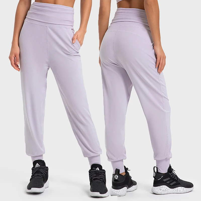 

SHINBENE 27" Women's Cozy Yoga Joggers High Waist Loose Workout Pants Comfy Lounge Pants with Side Pockets