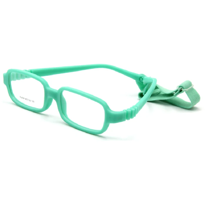 

2020 girls boys high quality Fashion square optical flexible TPE children Kids eyeglasses Frames With Straps