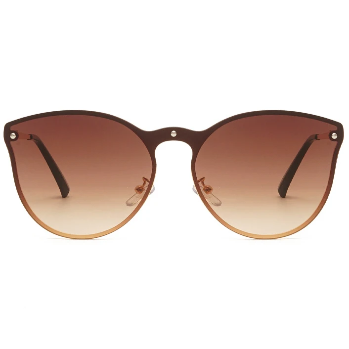 

2022 New Metal Frame Newest Classic Shades Custom Designer Fashion Women UV400 Unisex Brown Cat Eye Sunglasses