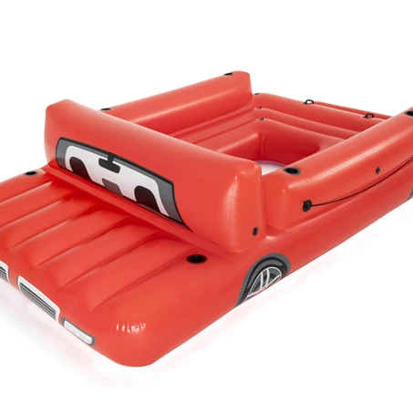 

Wholesale Truck floating island inflatable water island for sale, Red