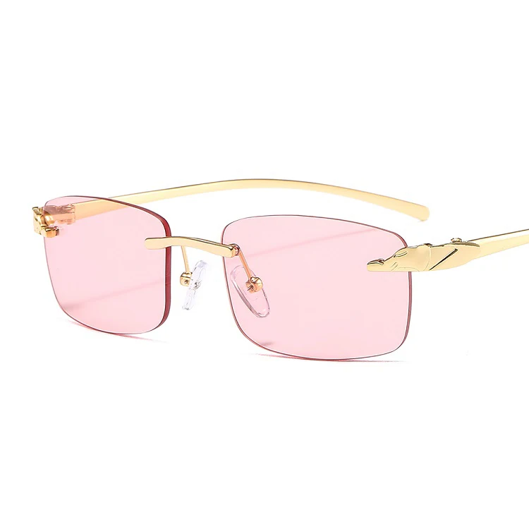 

Small Cuttle Fish Rimless Square Sunglasses Quality Rectangle Custom Sunglasses