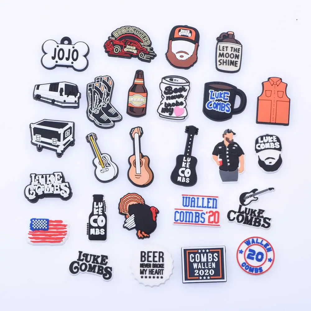 

Factory price soft pvc croc shoe charms wholesale luke combs charms for croc shoes