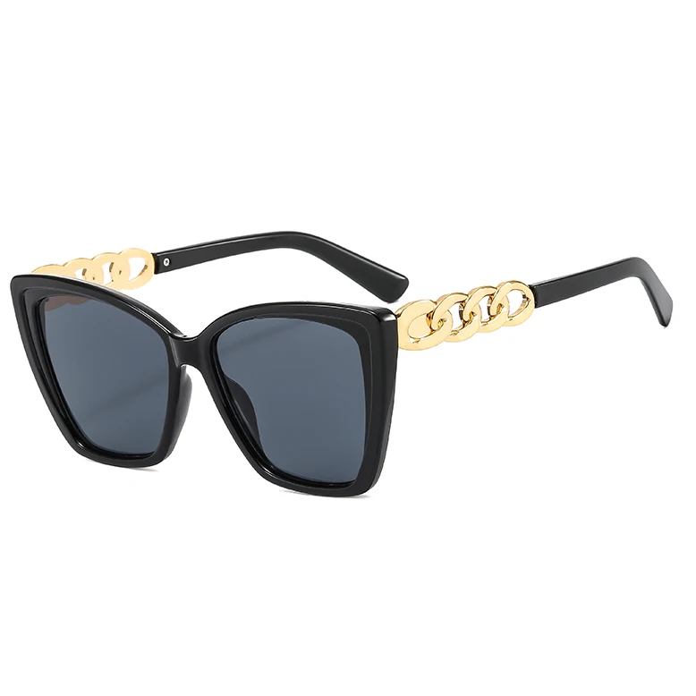 

Twooo 22028 New Arrivals Women Glasses Chain Leg Decoration Oversized Sunglasses