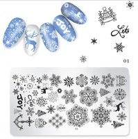 

DIY stamping printing plate Christmas nail art printer