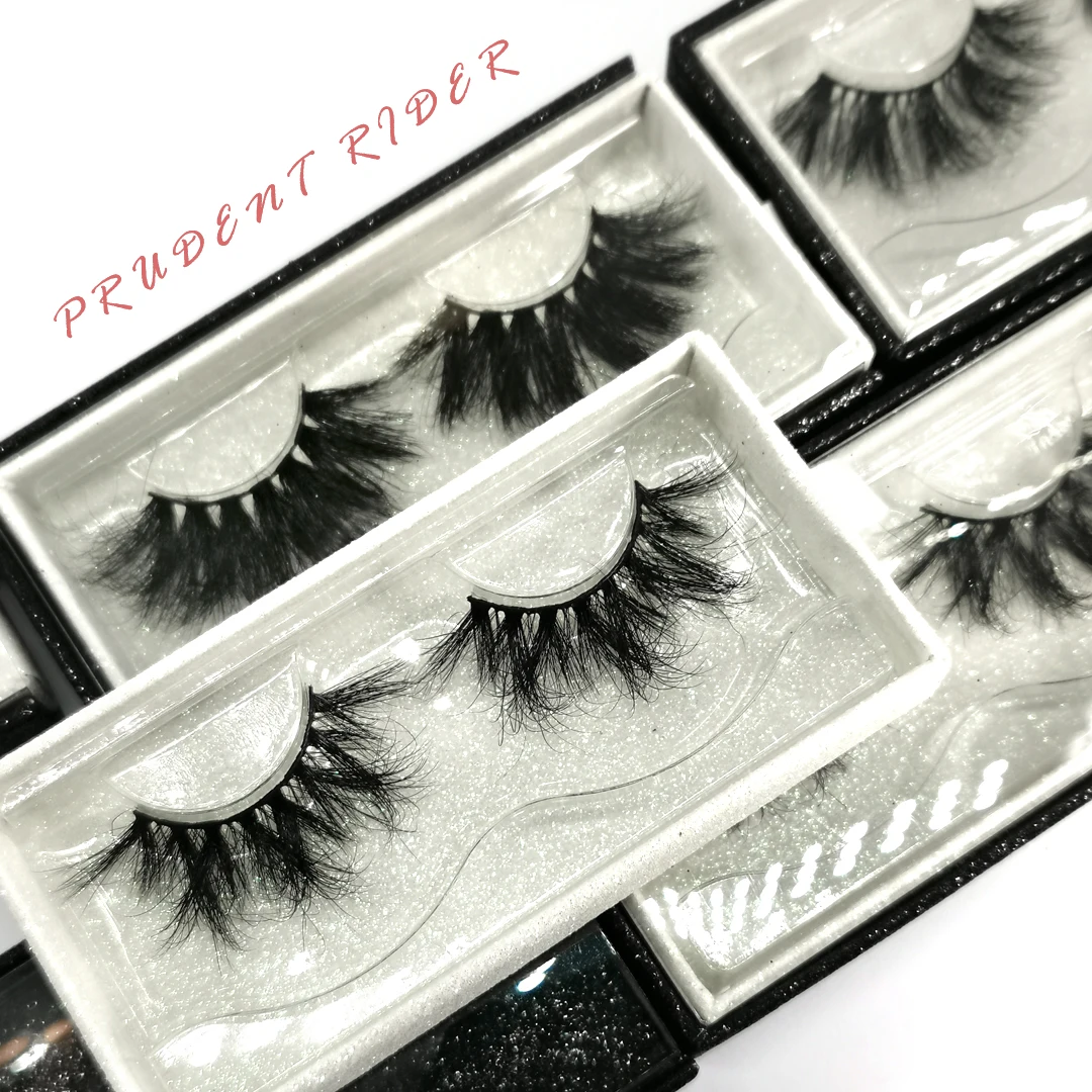 

25 mm messy wispy 25mm siberian real mink long fluffy lashes hd 25 mm custom packaging with box
