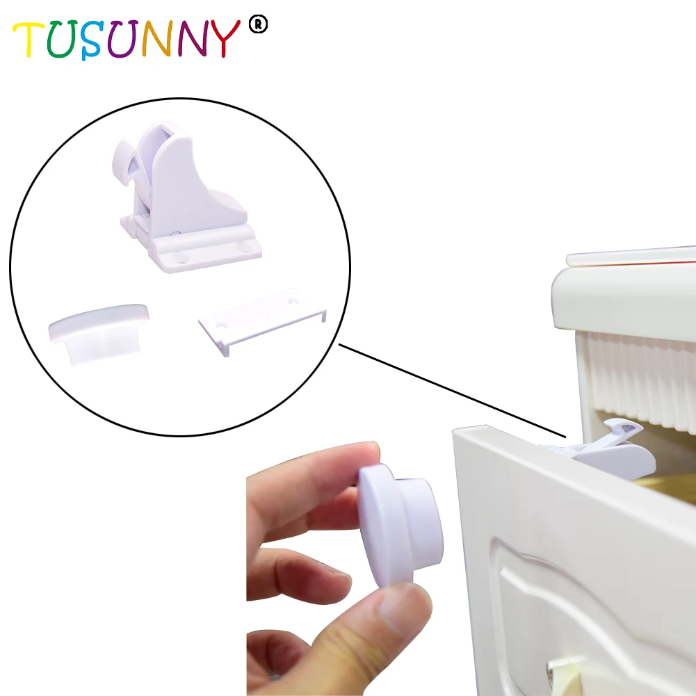 

Child Safety Drawer Cabinet Lock Baby Magnetic Lock, White