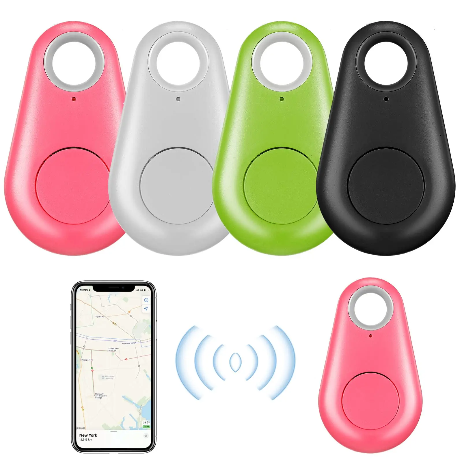 

Anti-lost alarm keychain sound anti plastic promotional soft lost key finder