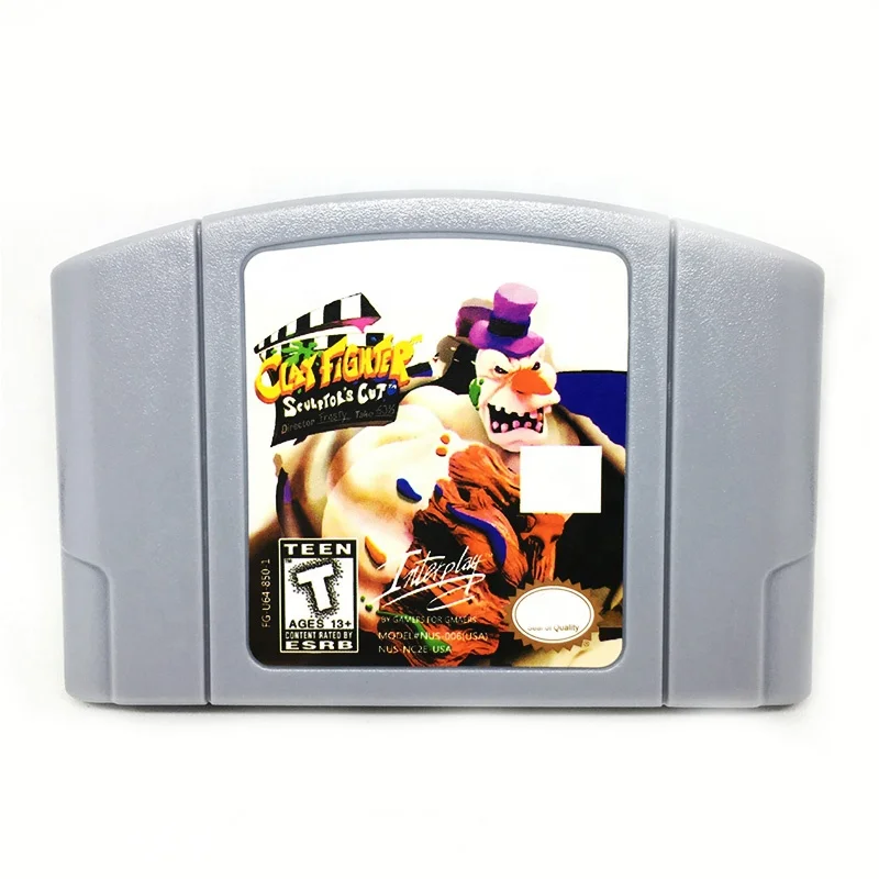 

In Stock USA Version English Language Retro Video Games Cards N64 Games Clay Fighter Sculptor's Cut