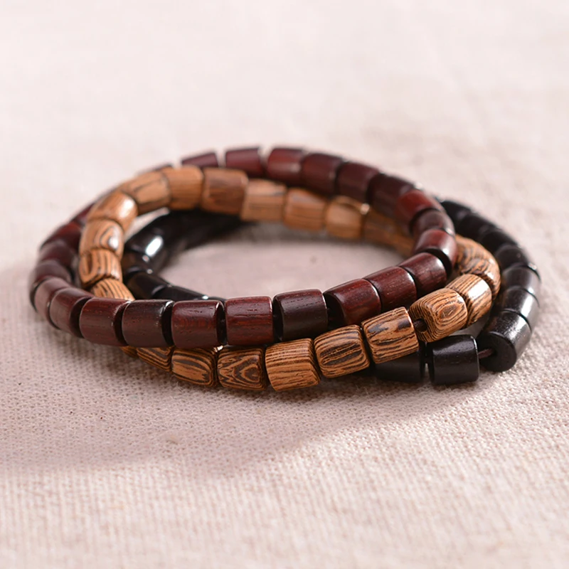 

Handmade Fashion Natural Wood Beads Charm Stretch Bracelet For Man Women Lucky Healing Balance Yoga Beads Bracelet, Customized color