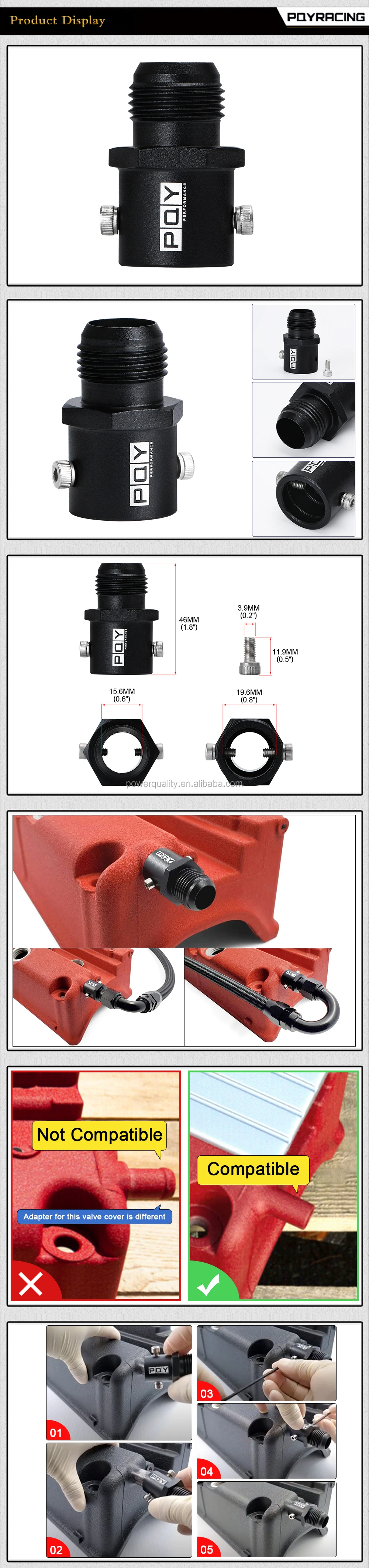 Exhaust & Emissions PCV Valves & Breathers PQY Breather Fitting Adapter