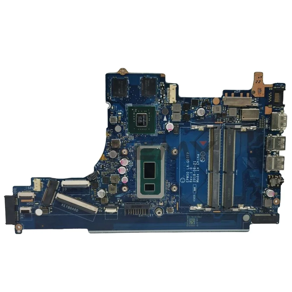 

For HP 15-DA TPN-Q135 Laptop Motherboard Mainboard 15-DA LA-G07FP Motherboard With 5405u I3 I5 I7 CPU
