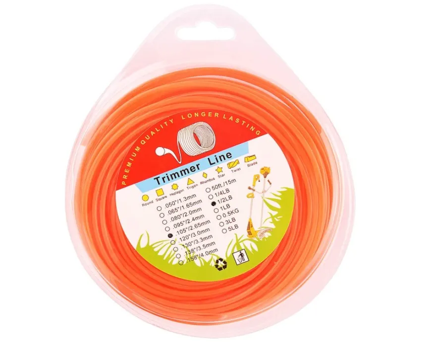 

Weed Trimmer Line Square 1Lb 0.080 INCH / 2.0MM Nylon Weed Trimmer String Grass Trimmer Line