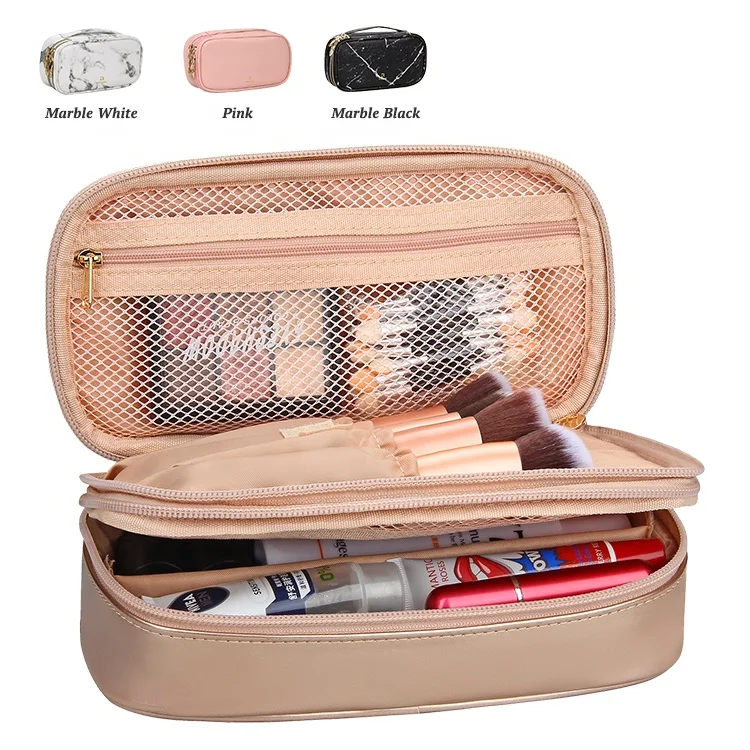 

Relavel Small 12 Pockets Waterproof Portable Rose Gold Nail Artist Cosmetic Makeup Brush Case Bag Pouch