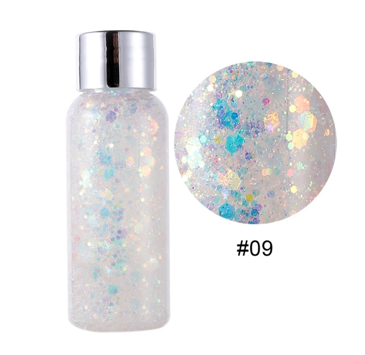 

Top Quality Cheap 9 Colors Shiny High Gloss Glitter Body Gel Glitter Gel Face Hair Nail Eye Glitters, 9 colors for option