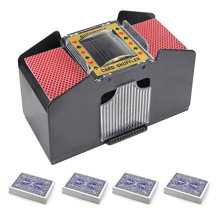 

Automatic Poker Card Shuffling Machine Casino Cards Playing Tool for 4 Decks Pokers Automatic Poker Card Shuffler, As shown