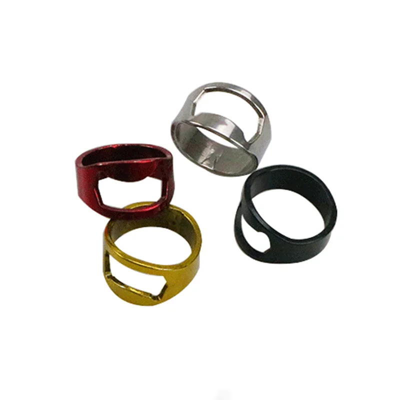 

New Mini Metal Drinks Openers Stainless Steel Gold Sliver Black Bottle Opener Finger Ring Bottle Opener
