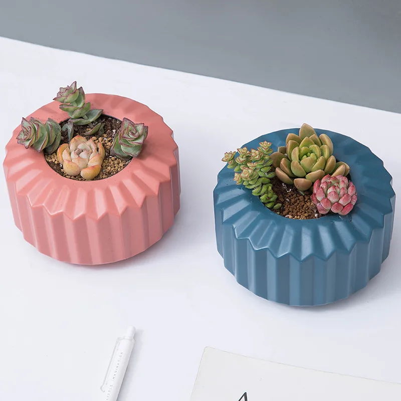 

New Creative Plastic Fleshy Flowerpot For Home Decor Living Room Modern Flower Vase Anti-ceramic Tabletop Plant Vase Decoration, Pink,blue