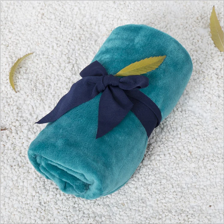 
100% Polyester Children Solid Plain Dyed Baby Milestone Fleece Throw Blanket 