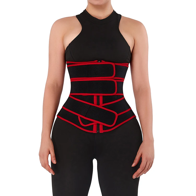 

High Quality Womens Slimming Belt Latex Waist Trainer With Three Hooks Latex Waist Trimmer 3 Strap Waist Trainer, Customized colors