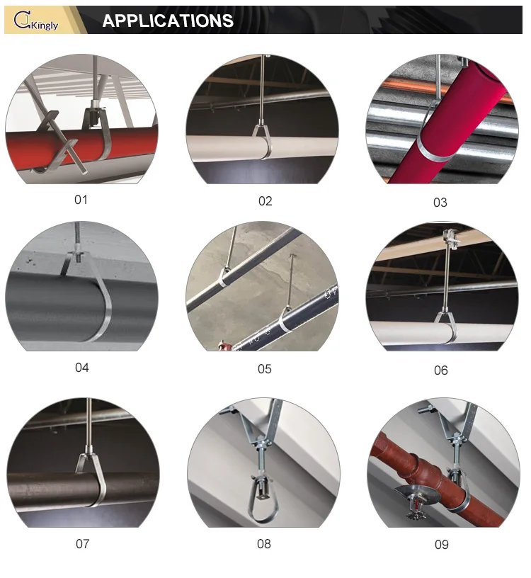 3 Inch Dn80 Standard Duty Galvanized Steel Loop Hanger Sprinkler Pipe