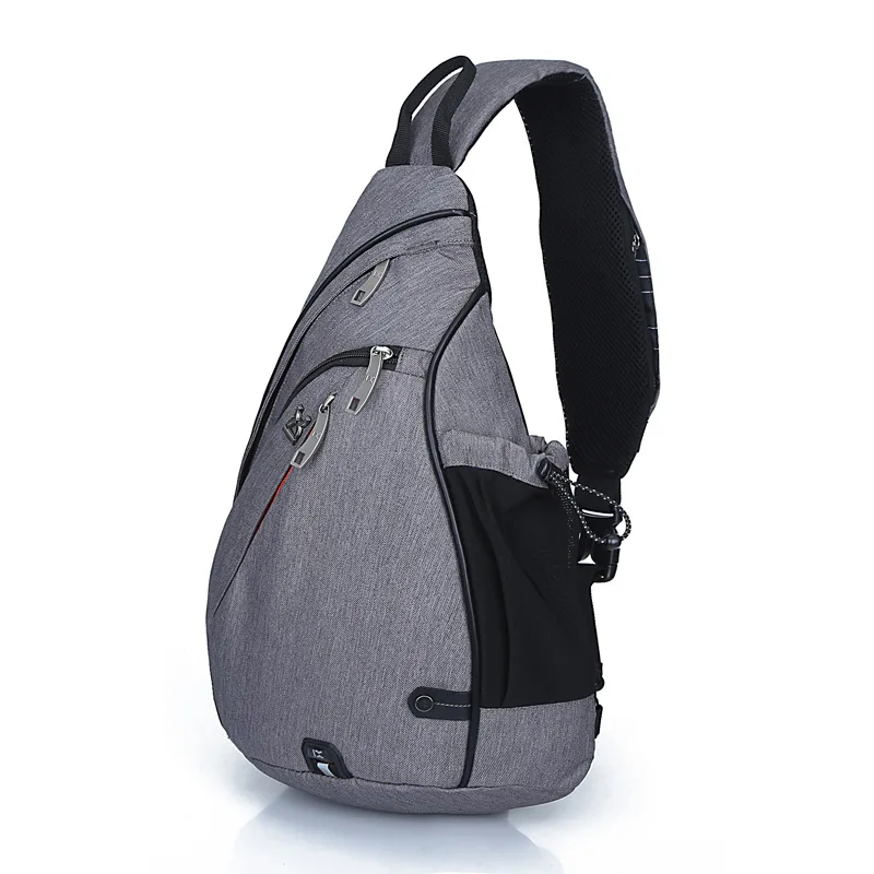 

Fashion Outdoor Multifunction Sport Crossbody Shoulder Sling Messenger Chest Bag, Grey/dark blue/light blue/black