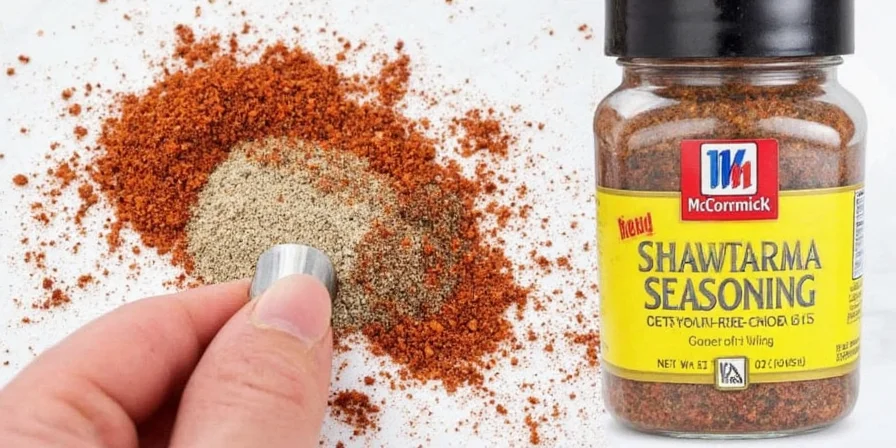 Chicken strips marinating in shawarma seasoning