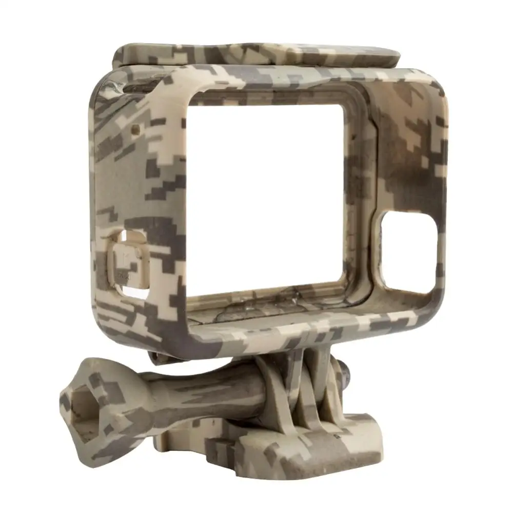 Free Shipping Protective Housing Case Cover Action Camera Camouflage Plastic Protection Border Frame Box for Go Pro   5  