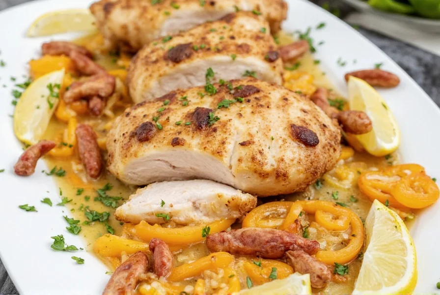 Grilled brined chicken breast on a plate