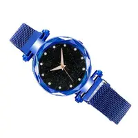 

D2020 Ladies Luxury Quartz Watch Steel Magnet Starry Sky Clock Quartz Wristwatch Women Watches Starry Sky Watch