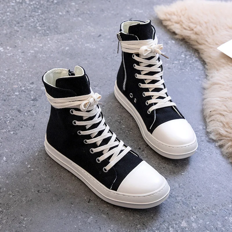 

TX famous brands designer high top unisex thick soles lace up casual sports canvas shoes men and women sneakers, Color matching