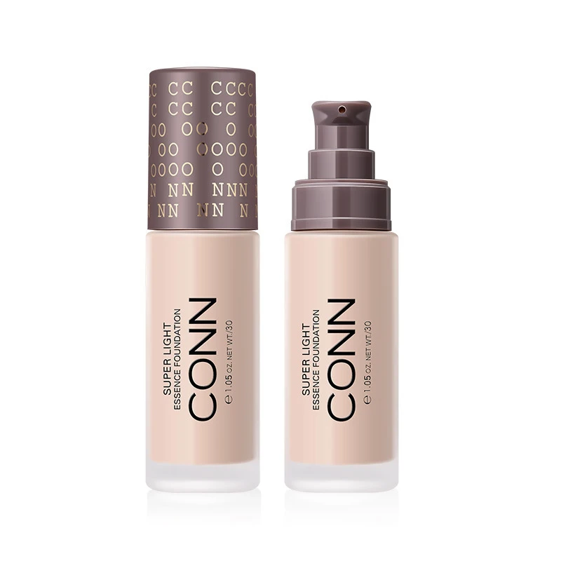

Wholesale Natural Moisturizing Long Lasting Nude Makeup Foundation Glass Bottle Makeup Face Concealer Foundation Liquid, 2 colors