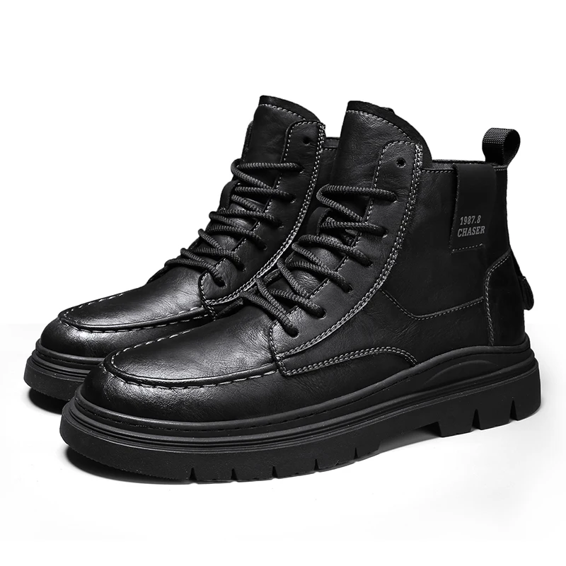 

Botte Factory Wholesale Size 39-44 Vintage Ankle Black Martin Boots For Men Shoe