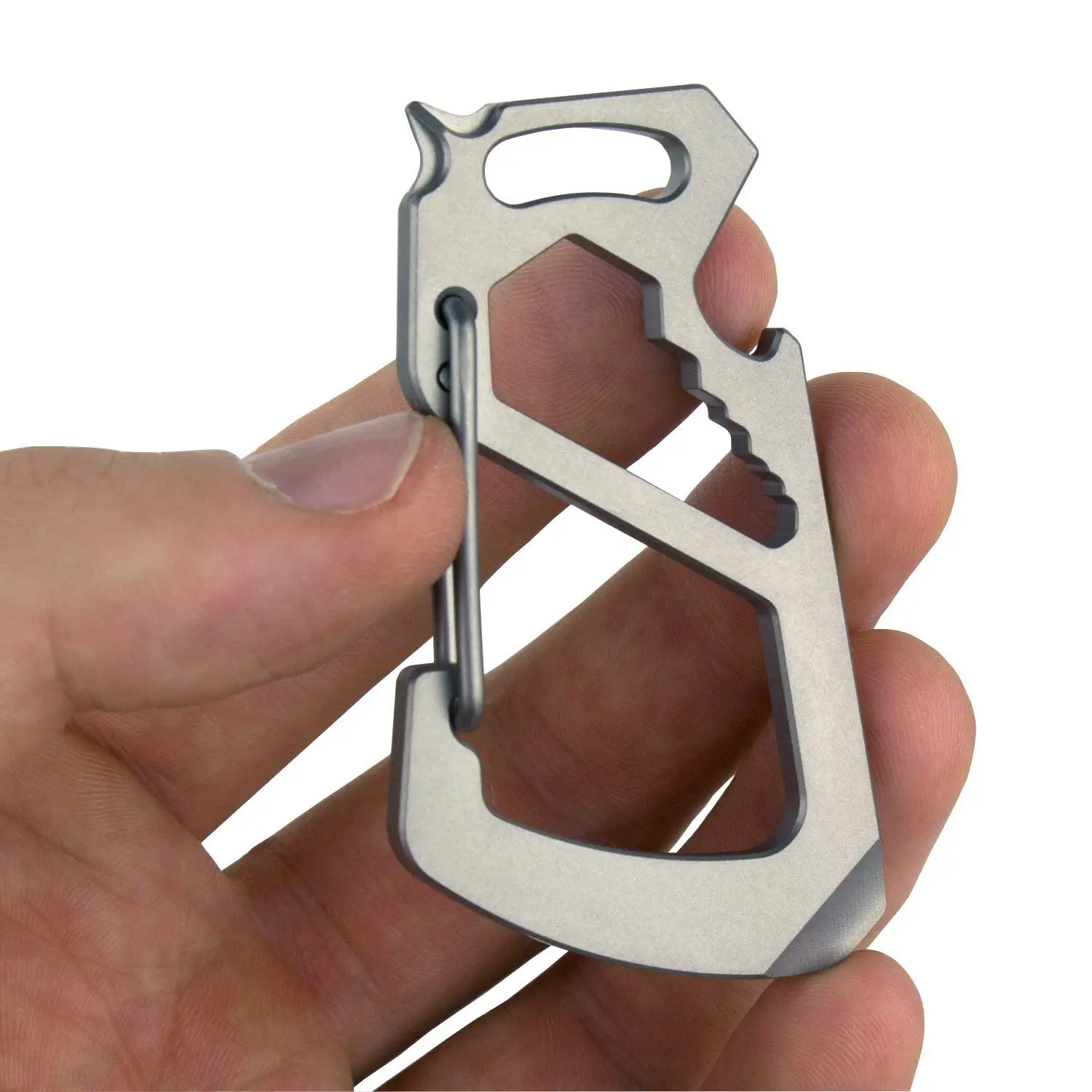 

Carabiner Keychain Multitool,12 in 1 Multi Tool Caribeaner Clip Keychain Bottle Opener, Wrench, Screw Driver, Customized color