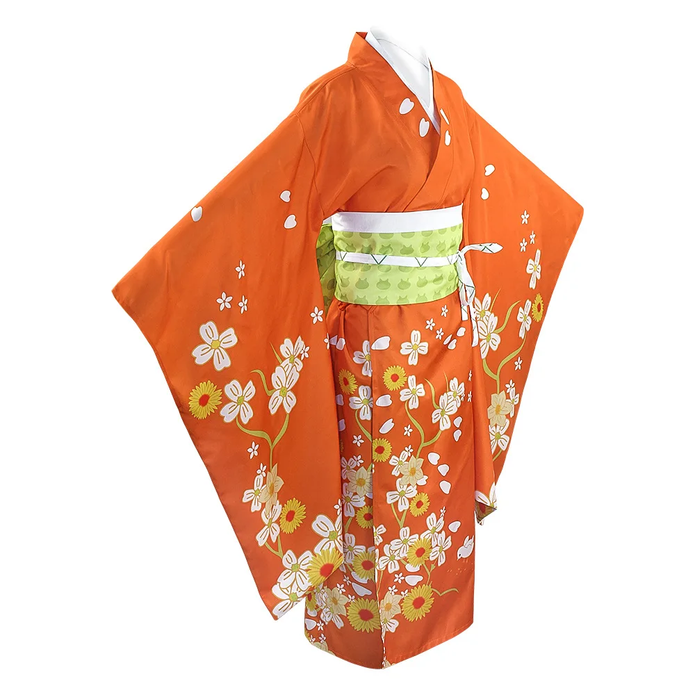 

JCOSTNG Anime Danganronpa Saionji Hiyoko Japanese Style Kimono For Women Girl High Quality Halloween Party Cosplay Costume, As picture shown