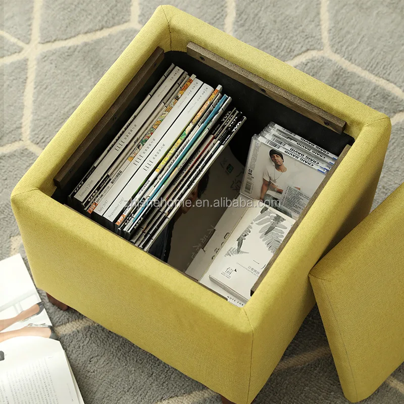 folding storage stool