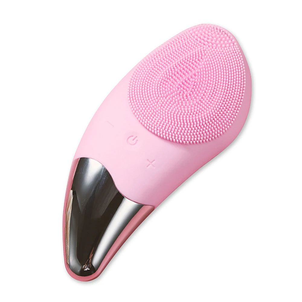 

Amazon Beauty Sonic Face Brush Silicone Face Cleaning Brush brosse visage Electric Facial Cleansing Brush