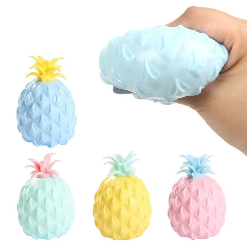 

TXL09 Pineapple Stress Relief Toys TPR Soft Office Pressure Release Toy Pineapple Squeeze Stress Ball Fidget Toys