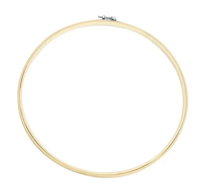 

5pcs bamboo embroidery ring cross stitch hoops in a set with non-woven bag, Natural color