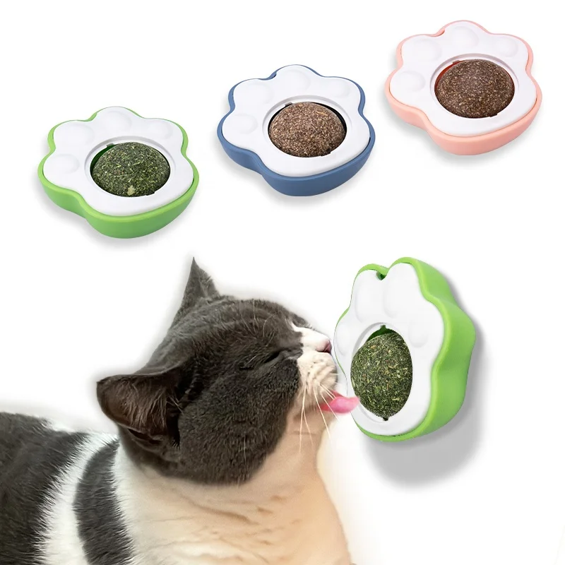 

Hot Plant Extracts Cat Mint Ball Interactive Toy Containing Polygonum Vulgaris Cute Cat Paw Catnip Toy