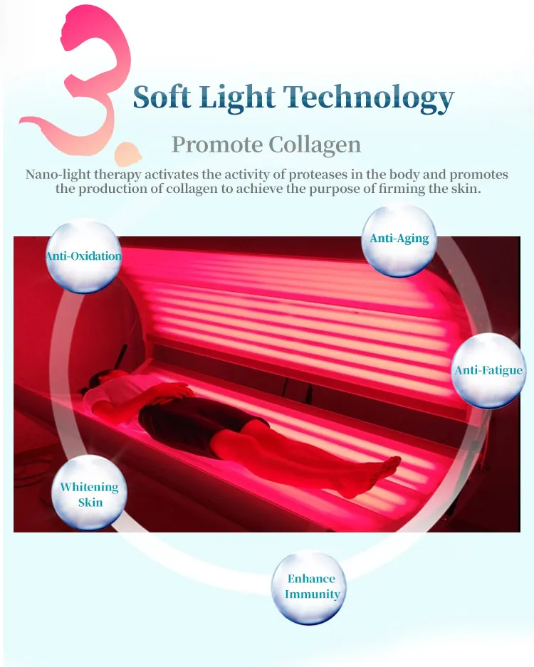 2020 Collagen Bed Led Light Therapy Bed For Whole Body Beauty Angel Red