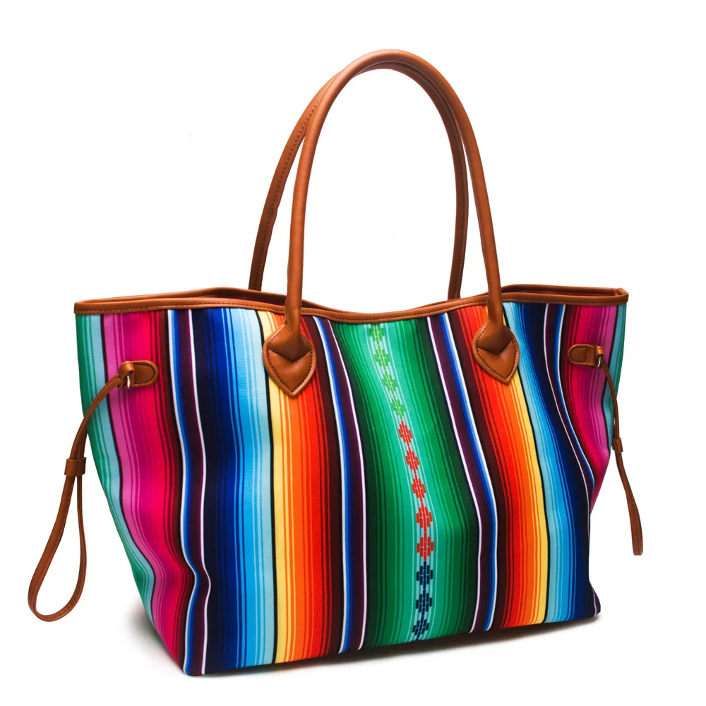 

AZTEC Serape Wholesale Fashion Ladies Handbag Women's Canvas Tote Bag Female Shoulder Bag DMA71086