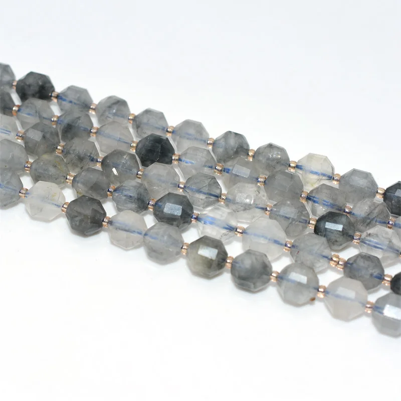 

Trade Insurance  Best Quality Bucket Shaped Gray Agate Loose Beads