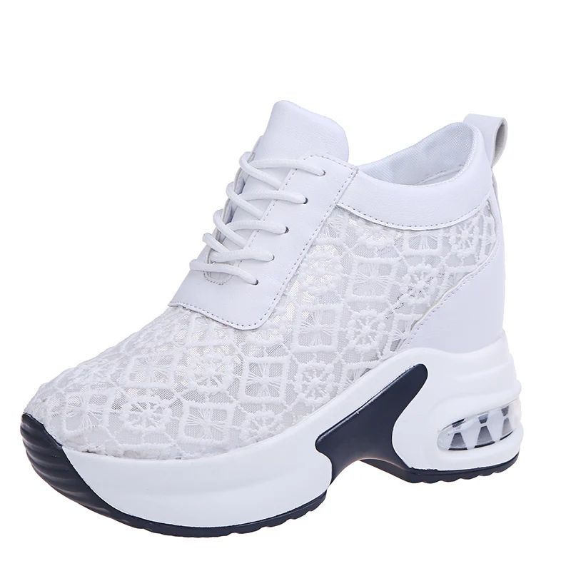 

Ladies Fashion Thick Outsole Height Increasing Wholesale Women Sneakers Casual Shoes, White,black