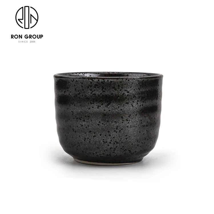 

Japanese Black Glossy Porcelain Tea Mug Ceramic Coffee Cups Without Handle, Different colors are available