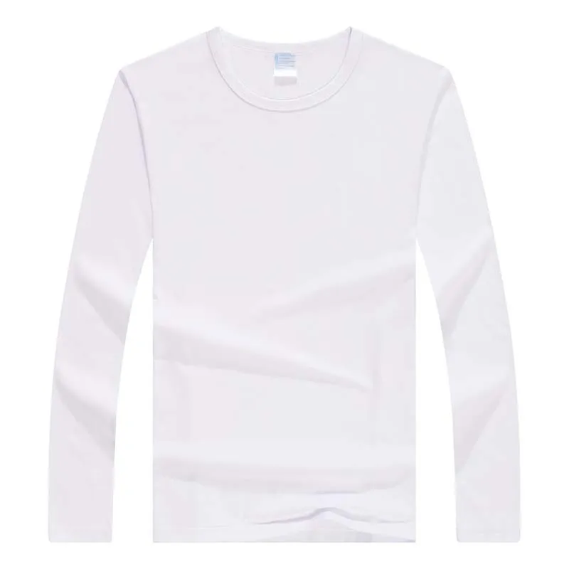 custom oem blank unisex plain men's long sleeve t shirts for promotion
