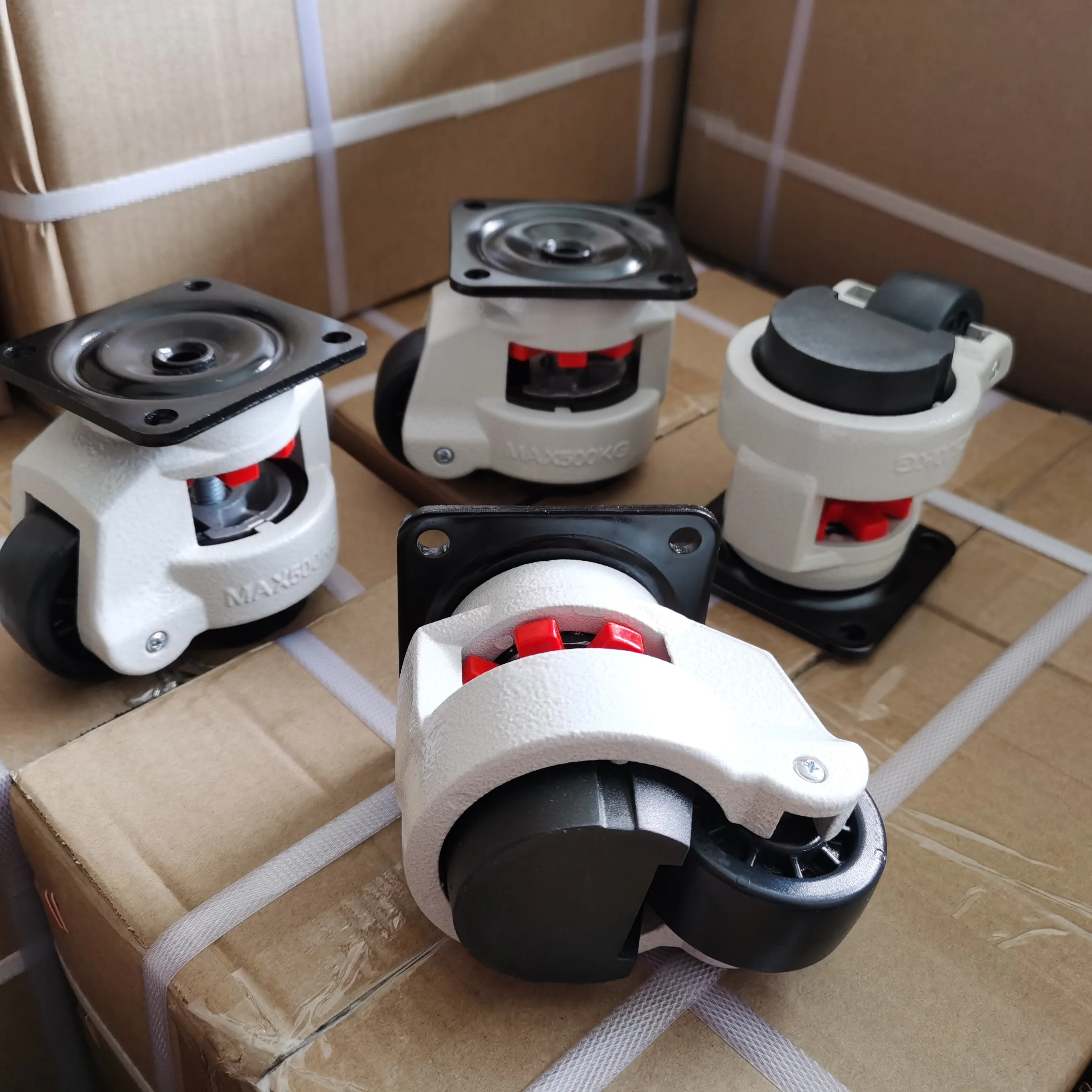 Industrial Castors Height 60f Adjustable Leveling Retractable Caster