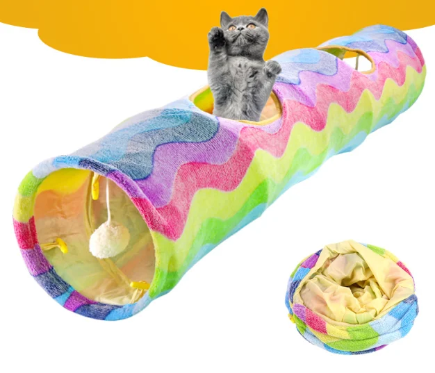 

Cat Tunnel Bed S-Shape Foldable Cat Tubes Cat Cave Factory Wholesale Hot sell