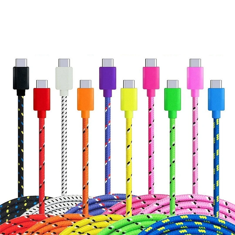 Free Shipping by Air 3.3 inch Type-C Mobile Phone Data Cable OEM Factory 1m 2A Charging for iPhone Micro USB C Type USB Cable