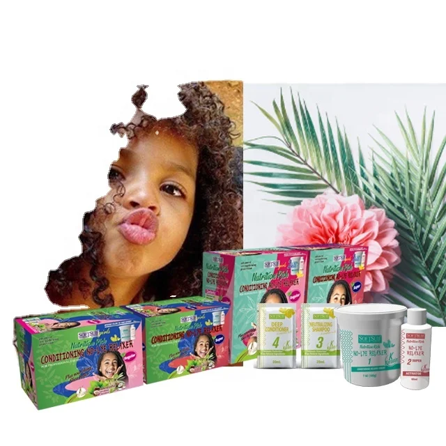 

SOFTSUB No-Lye Rich in Keratin Gently safety Kids hair Relaxer for African good function quality and nice package for looking